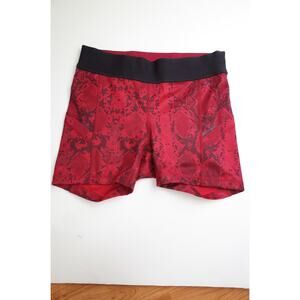 Lululemon Red Snake Print Bike Running Shorts 4